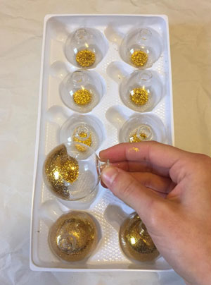 glitter ornaments
