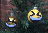 Big-Smiley Emoji Christmas Ornament