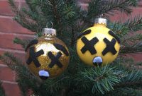 Dizzy Emoji Christmas Ornament