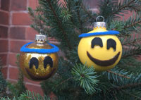 Halo Emoji Christmas Ornament