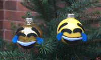 Laughing Emoji Christmas Ornament