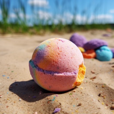 bath bomb waiting for water