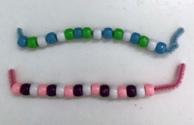 put beads on pipecleaners
