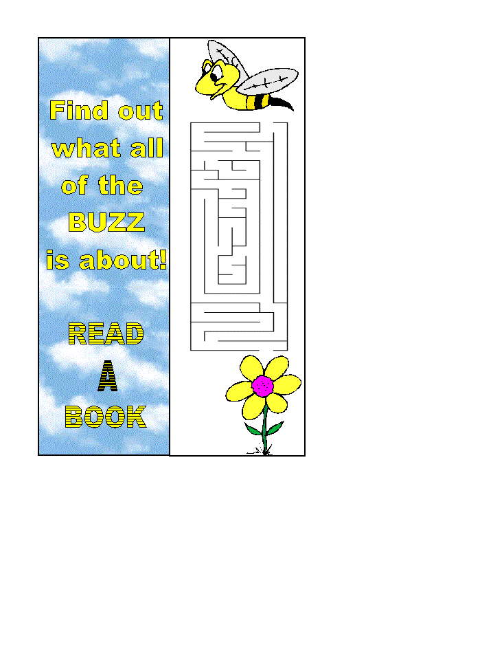 bumblebee maze bookmark