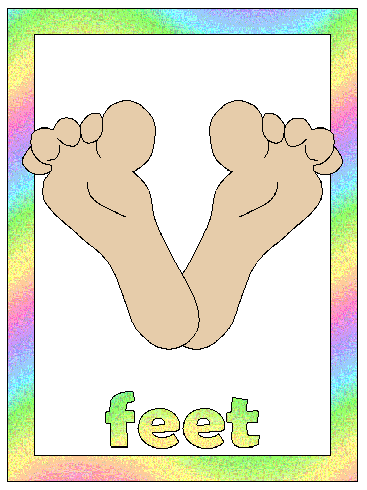 feet coloring page