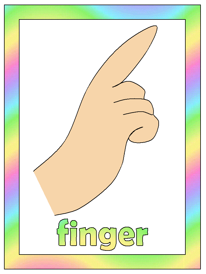 finger coloring page