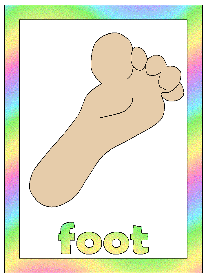 foot coloring page