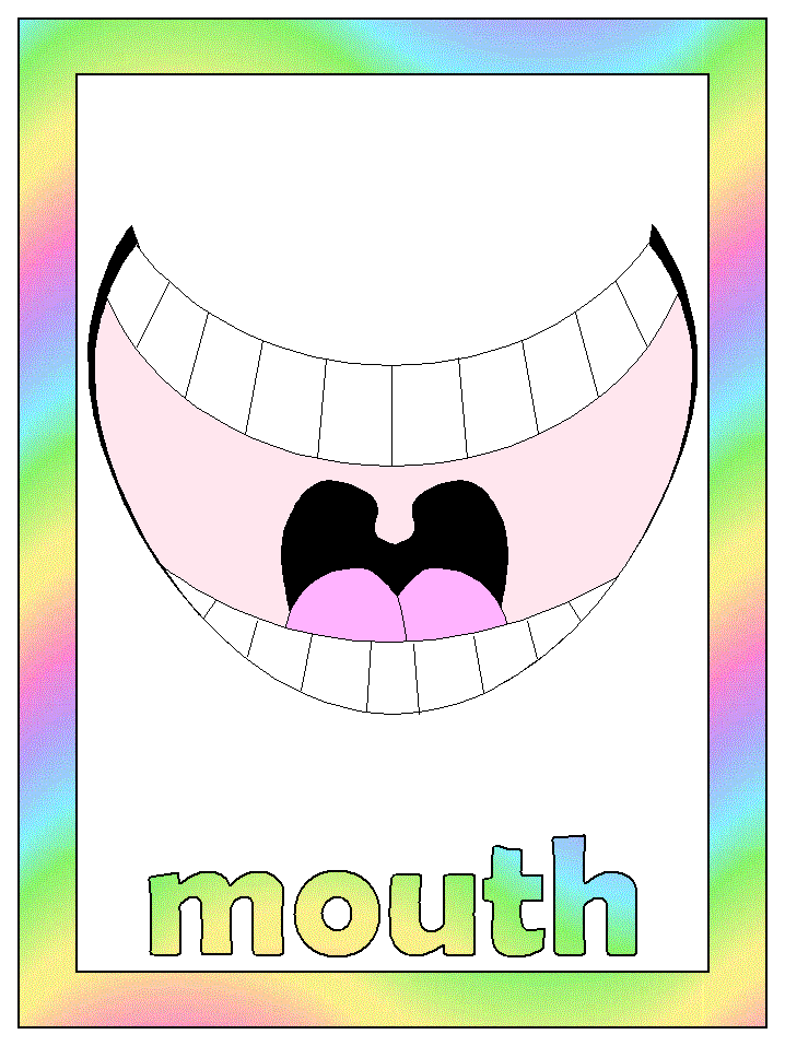 mouth coloring page