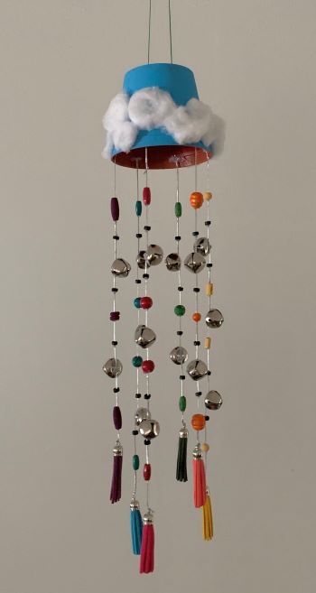rainbow wind chime craft