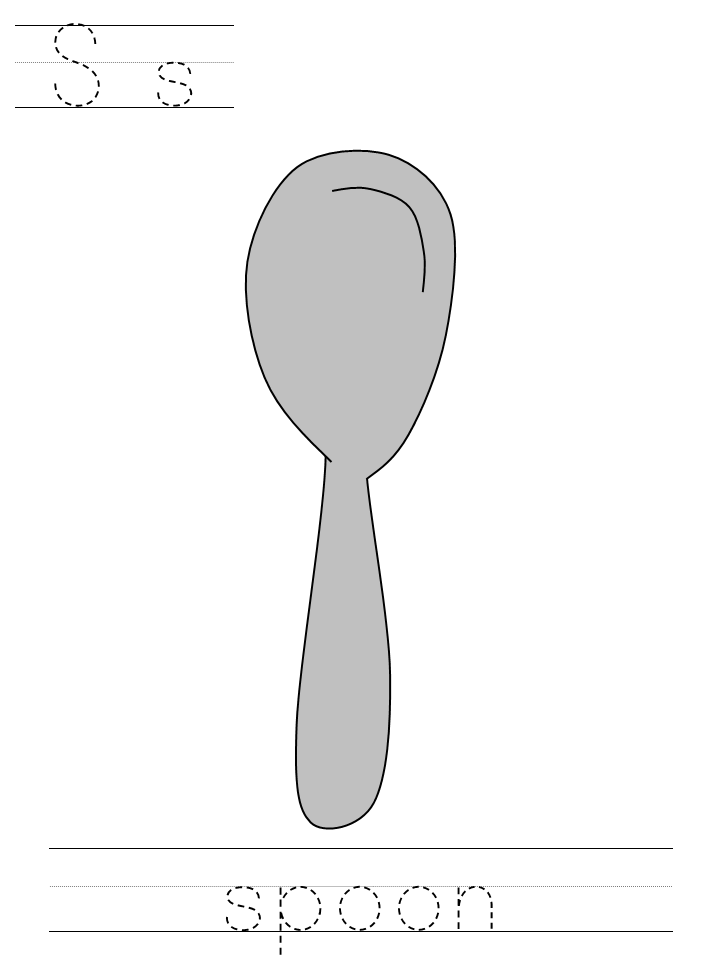 Ss spoon tracer pages