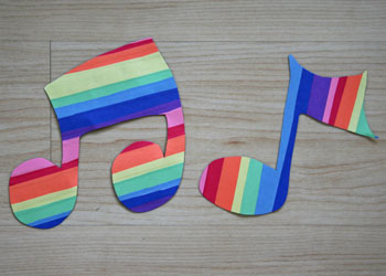 paper strip music note craft