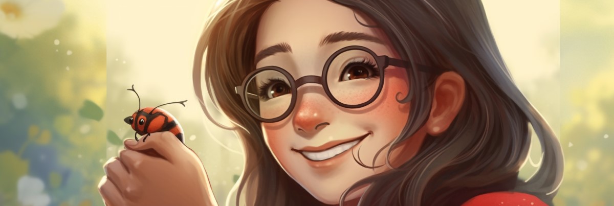 Leanne and a cute bug