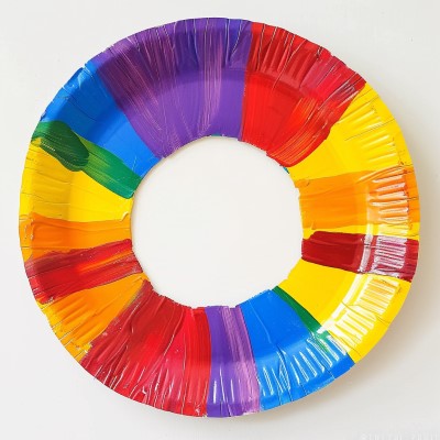 rainbow plate craft