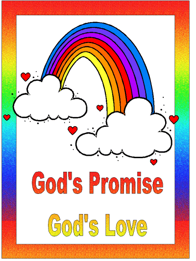 Rainbow bible coloring page