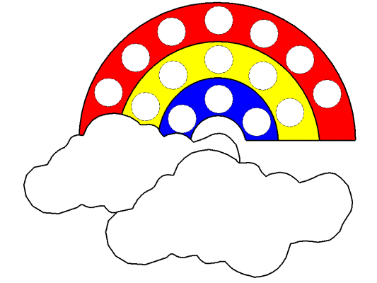 rainbow bingo dauber art