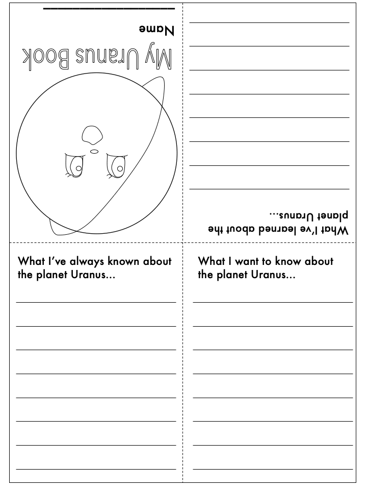 outer space themed booklets - Uranus