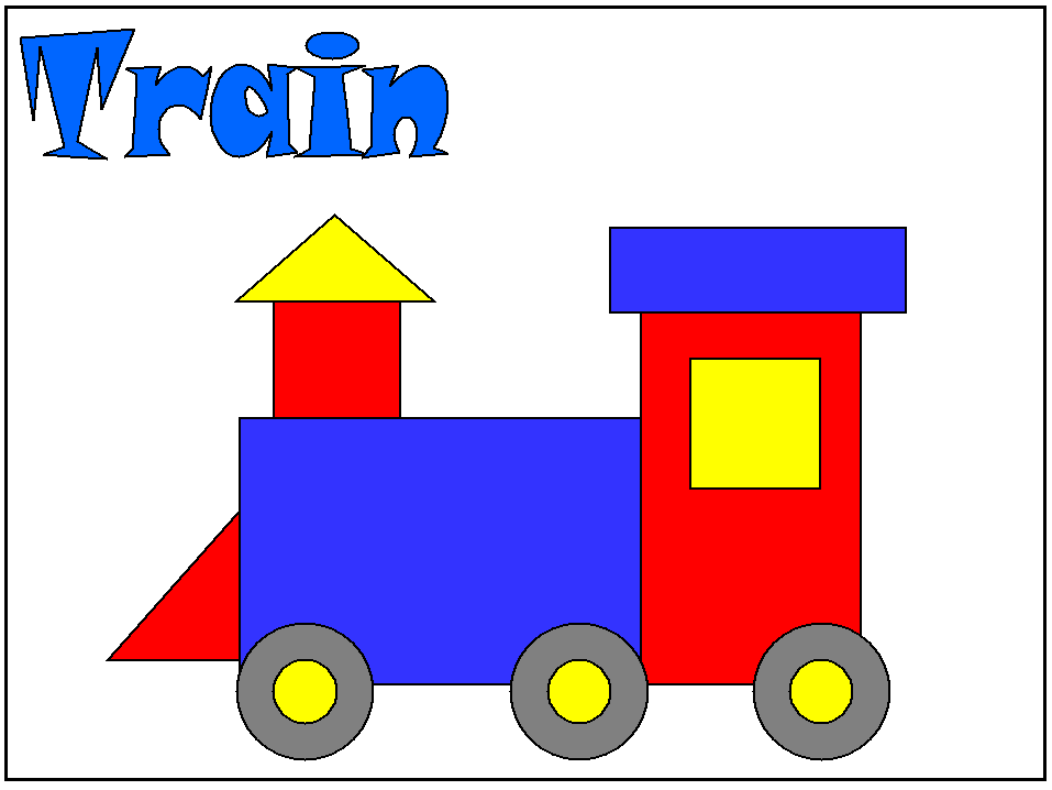 train colouring pages