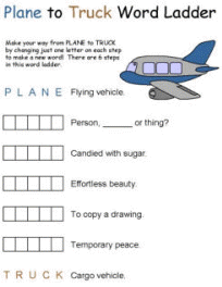 Transportation word ladder puzzles