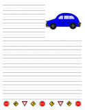Transportation themed custom writing paper