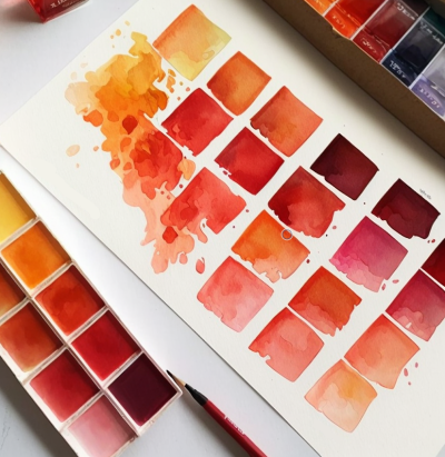 watercolor test palette