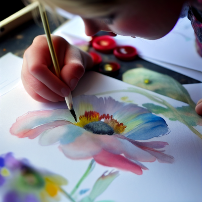 flower - transparent paint