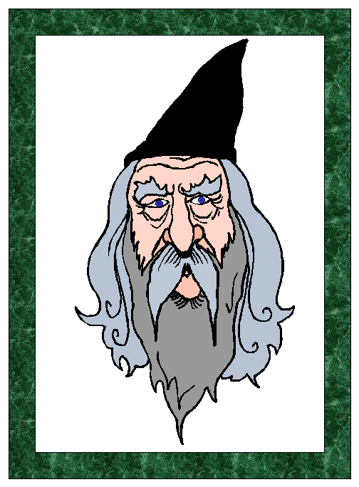 old man wizard printable poster