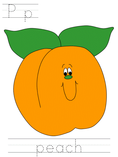 learn to print worksheets - Pp peach
