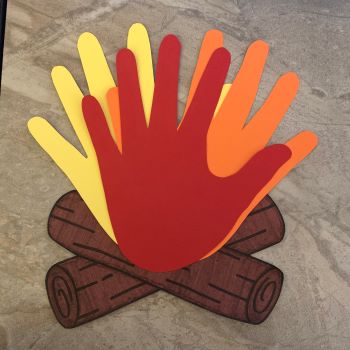campfire handprint craft