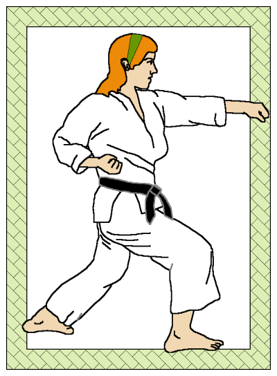 karate coloring page