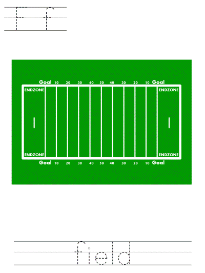 football field tracer pages