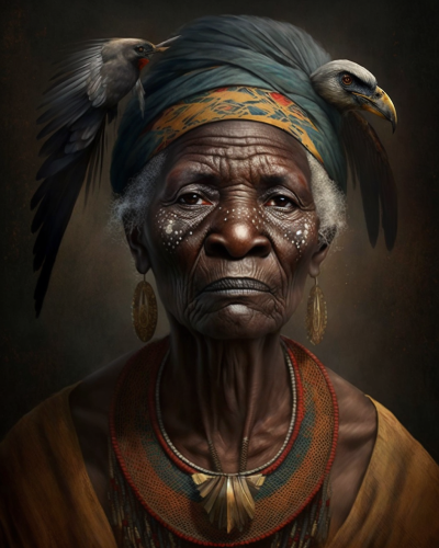 fierce bird in human form