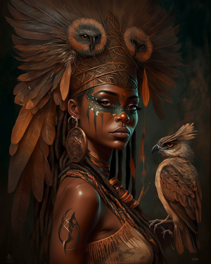 Oyana the owl in human form