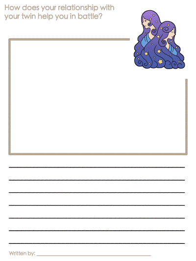 Printable Draw and Write Activities - Gemini Theme