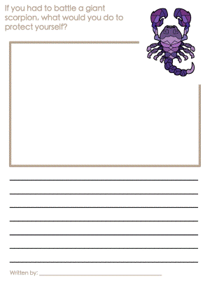 Printable Draw and Write Activities - Scorpio Theme