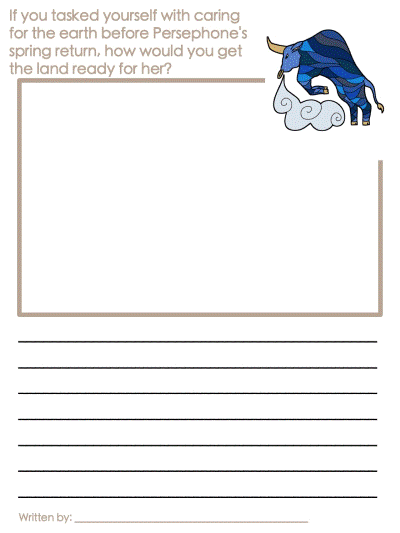Printable Draw and Write Activities - Taurus Theme