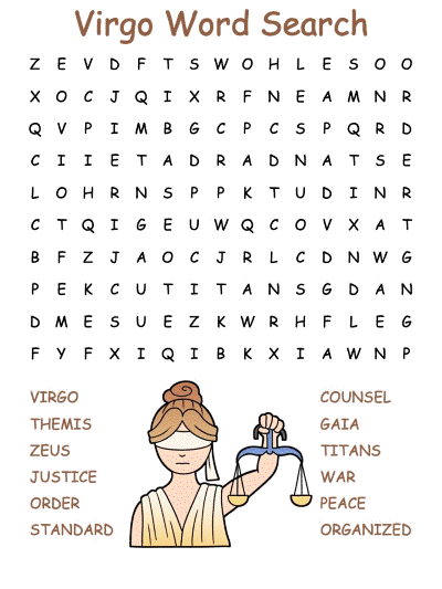 Virgo Word Search
