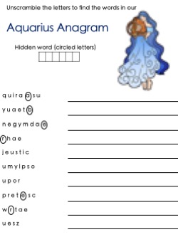 aquarius anagram