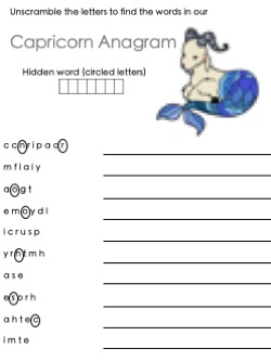 capricorn anagram