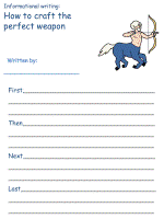 sagittarius informational writing  worksheets