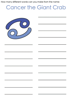 cancer the crab word mines