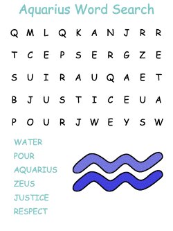 aquarius word searches