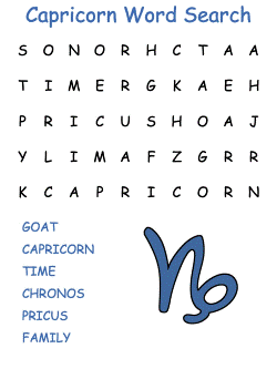 capricorn word searches