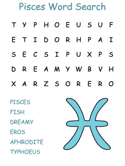 pisces word searches