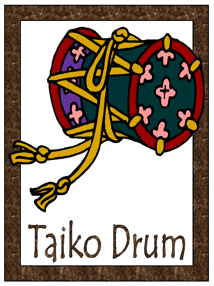 taiko drum coloring page