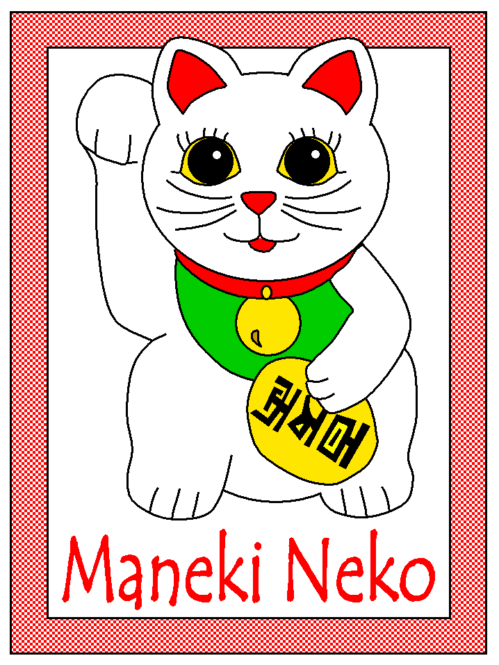 Maneki Neko coloring page
