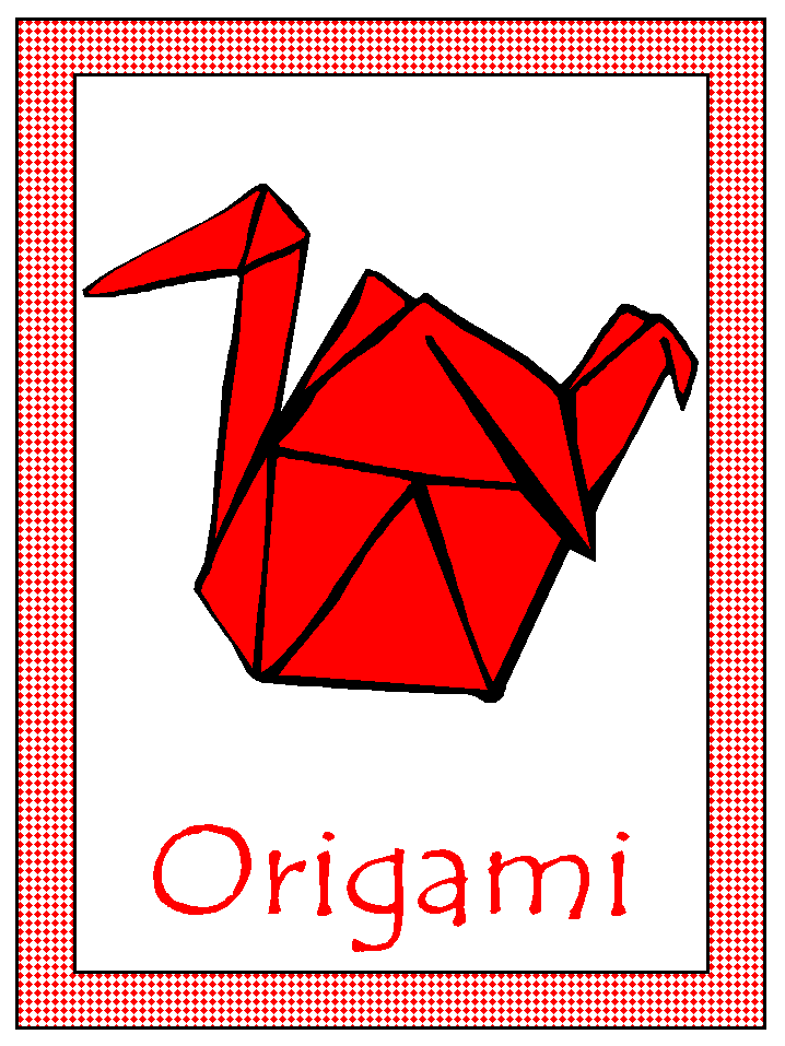 origami coloring page