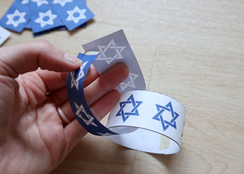 paper chain star of david craft