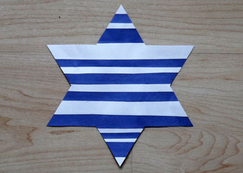 paper strip star of david craft