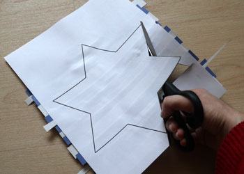 paper strip star of david craft